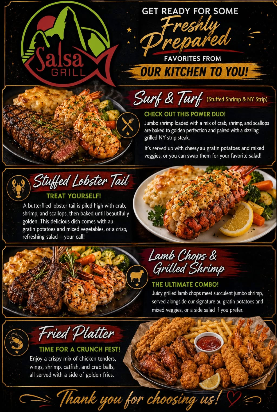Weekend special 3-course menu
